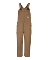 Bulwark Men's Knee Zip Bib Coverall. BLF6 - Brown Duck - 34I