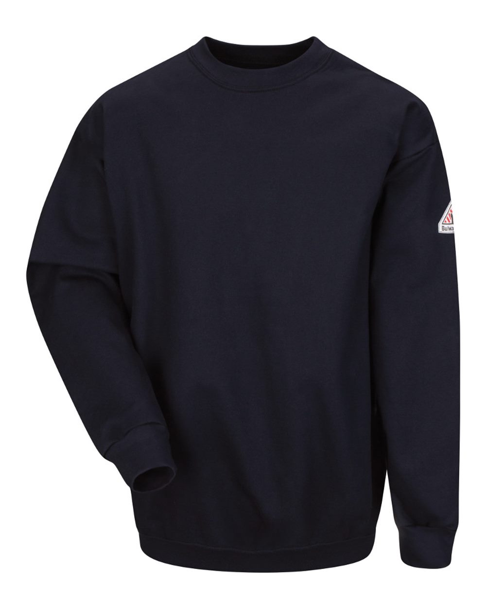 Bulwark Men's Tall Flame Resistant Crewneck Sweatshirt. SEC2T - Navy