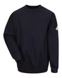 Bulwark Men's Tall Flame Resistant Crewneck Sweatshirt. SEC2T - Navy