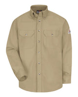 Bulwark Men's Tall Dress Uniform Shirt - Excel FR ComforTouch - 7 oz.. SLU2T - Khaki