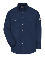 Bulwark Men's Tall Dress Uniform Shirt - Excel FR ComforTouch - 7 oz.. SLU2T - Navy
