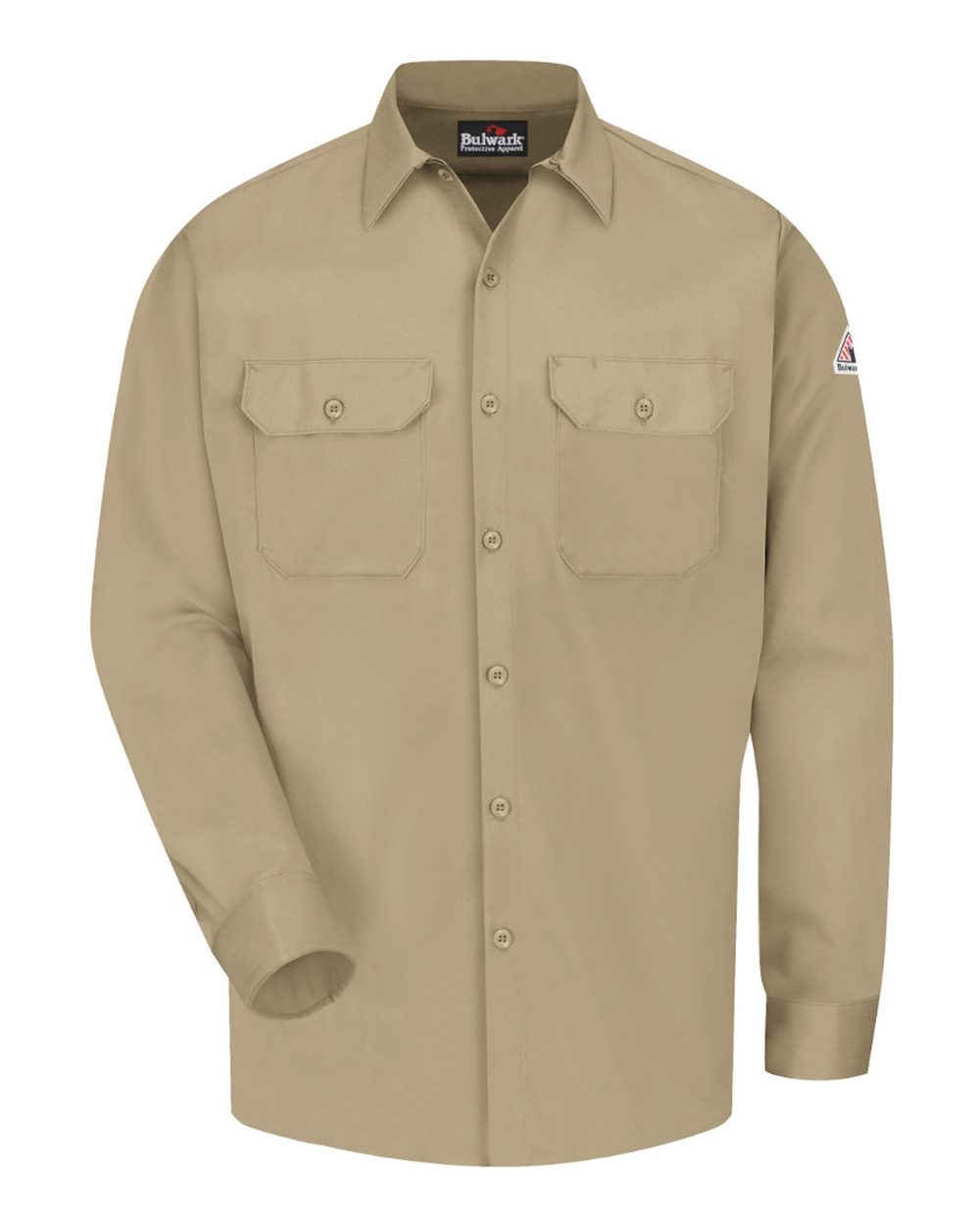 Bulwark Men's Tall Work Shirt - EXCEL FR® ComforTouch. SLW2T - Khaki