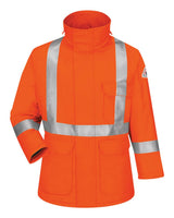 Bulwark Men's Deluxe Parka With Reflective Trim - EXCEL FR® ComforTouch. JLPC - Orange