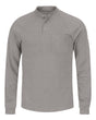 Bulwark Men's Long Sleeve Henley Shirt- CoolTouch®2. SML2 - Grey