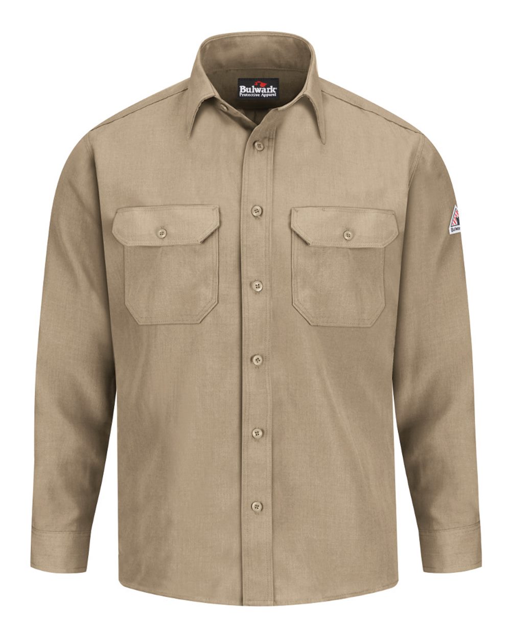 Bulwark Men's Tall Uniform Shirt Nomex® IIIA. SND2T - Tan