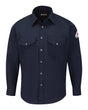 Bulwark Men's Tall Snap-Front Uniform Shirt - Nomex® IIIA 4.5 oz.. SNS2T - Navy