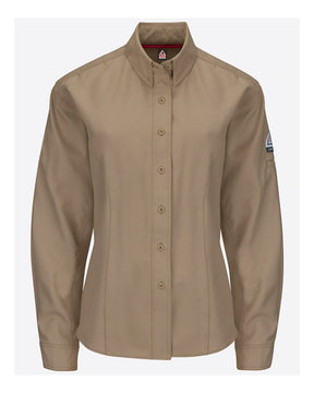 Bulwark Women's iQ Series® Endurance Long Sleeve Shirt. QS41 - Khaki