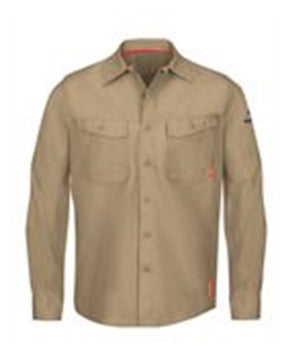 Bulwark Men's Tall iQ Series® Endurance Work Shirt. QS40T - Khaki