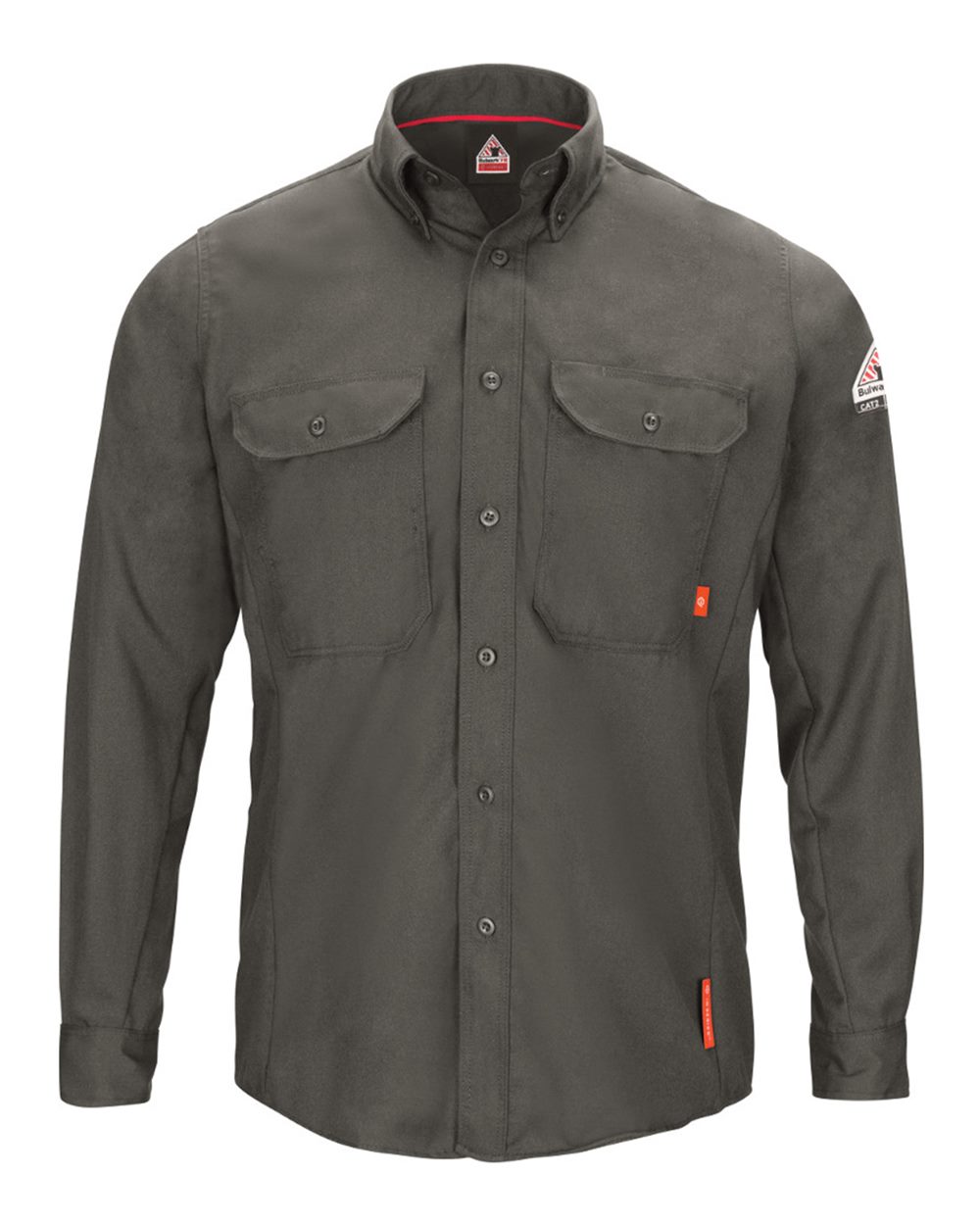 Bulwark Men's Tall iQ Series® Long Sleeve Comfort Woven Lightweight Shirt. QS50T - Dark Grey