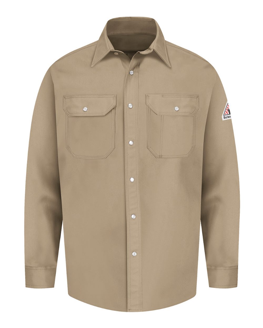 Bulwark Men's Snap-Front Uniform Shirt - EXCEL FR. SES2 - Tan