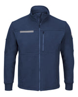 Bulwark Men's Tall Zip Front Fleece Jacket-Cotton /Spandex Blend. SEZ2T - Navy