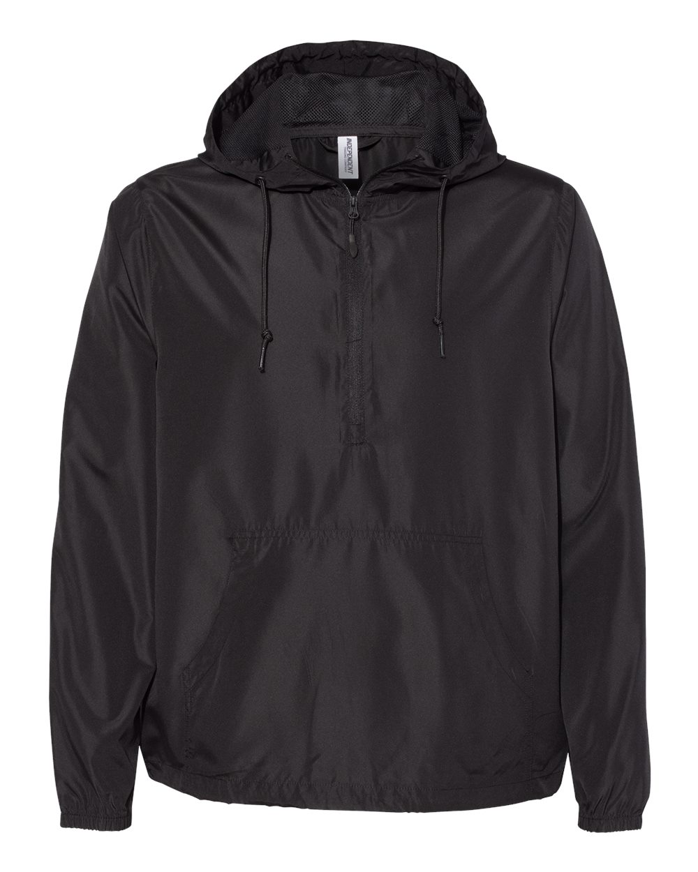 Independent Trading Co. Unisex Lightweight Quarter-Zip Windbreaker Pullover Jacket. EXP54LWP - Black
