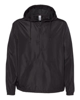 Independent Trading Co. Unisex Lightweight Quarter-Zip Windbreaker Pullover Jacket. EXP54LWP - Black