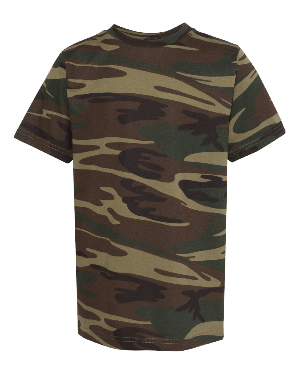 Code Five Youth Camouflage Tee. 2207 - Green Woodland