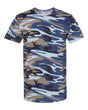 Code Five Unisex Camo Tee. 3907 - Blue Woodland