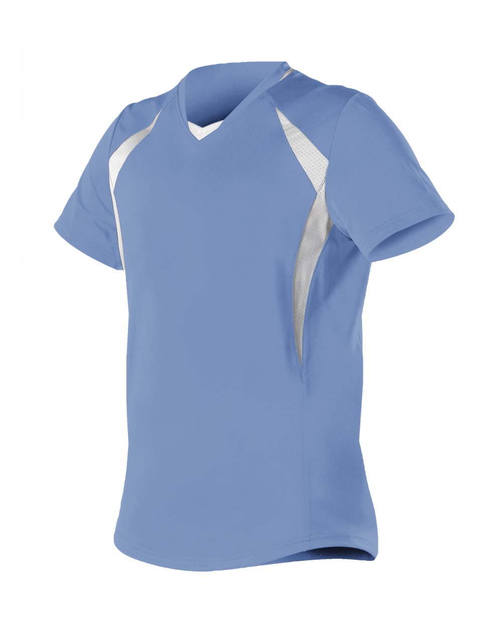 Alleson Athletic Girls' Short Sleeve Fastpitch Jersey. 552JG - Columbia Blue/ White