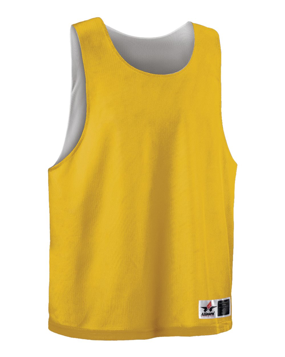 Alleson Athletic Men's Lacrosse Reversible Pinnie. LP001A - Gold/ White