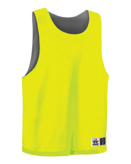 Alleson Athletic Youth Lacrosse Reversible Pinnie. LP001Y - Safety Yellow/ Graphite
