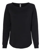 Independent Trading Co. Women's California Wave Wash Crewneck Sweatshirt. PRM2000 - Black