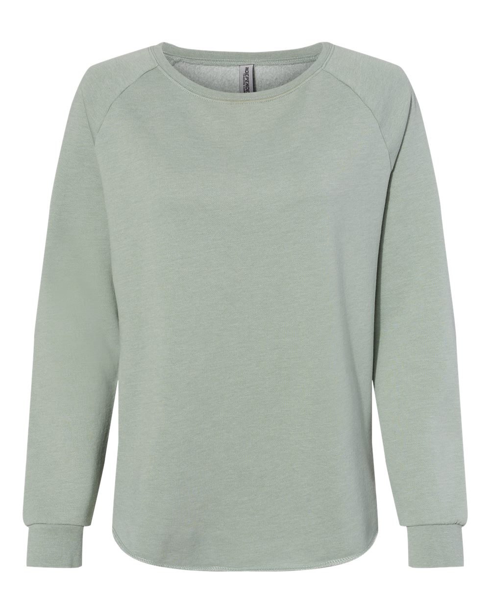Independent Trading Co. Women's California Wave Wash Crewneck Sweatshirt. PRM2000 - Sage