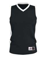 Alleson Athletic Men's Single Ply Basketball Jersey. 538J - Black/ White
