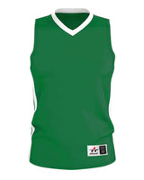 Alleson Athletic Men's Single Ply Basketball Jersey. 538J - Kelly/ White