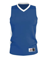 Alleson Athletic Men's Single Ply Basketball Jersey. 538J - Royal/ White