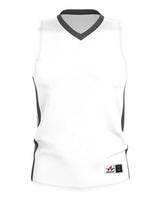 Alleson Athletic Men's Single Ply Basketball Jersey. 538J - White/ Charcoal