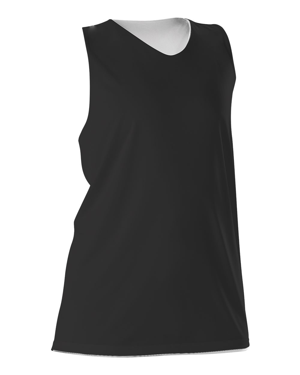 Alleson Athletic Women's Reversible Racerback Tank. 506CRW - Black/ White