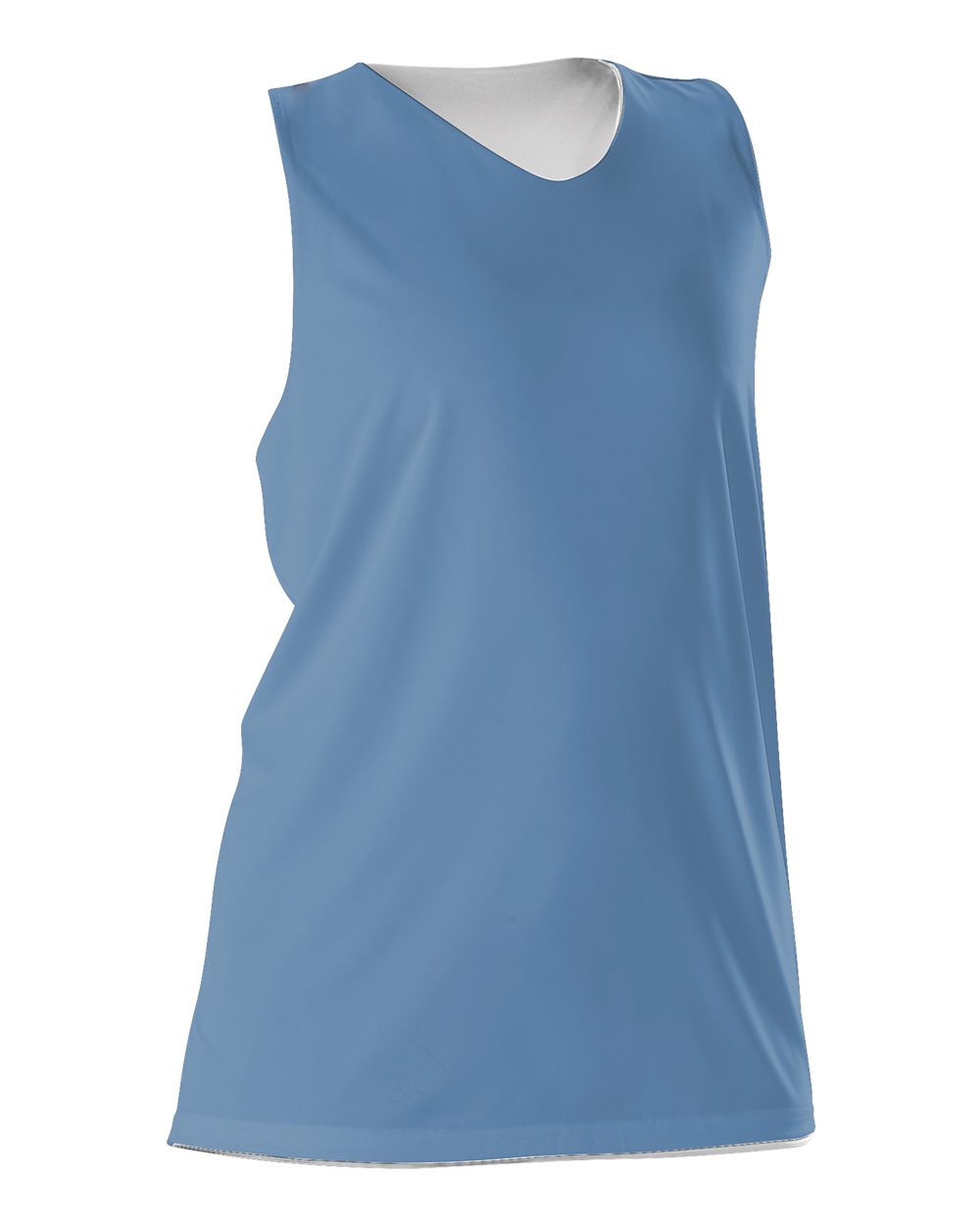 Alleson Athletic Women's Reversible Racerback Tank. 506CRW - Columbia Blue/ White