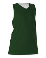 Alleson Athletic Women's Reversible Racerback Tank. 506CRW - Forest/ White