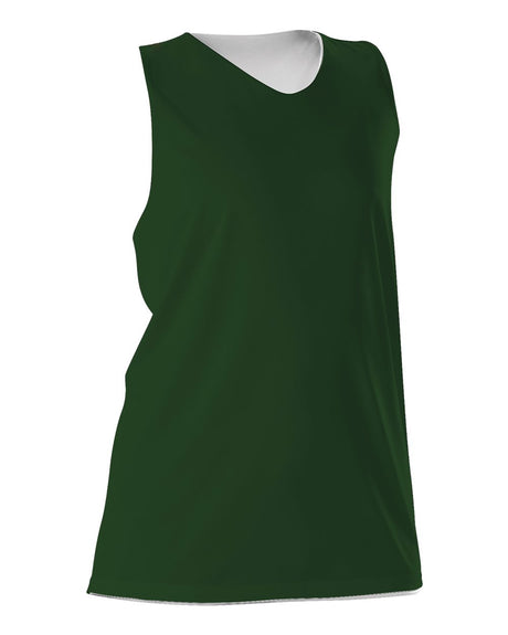Alleson Athletic Women's Reversible Racerback Tank. 506CRW - Forest/ White