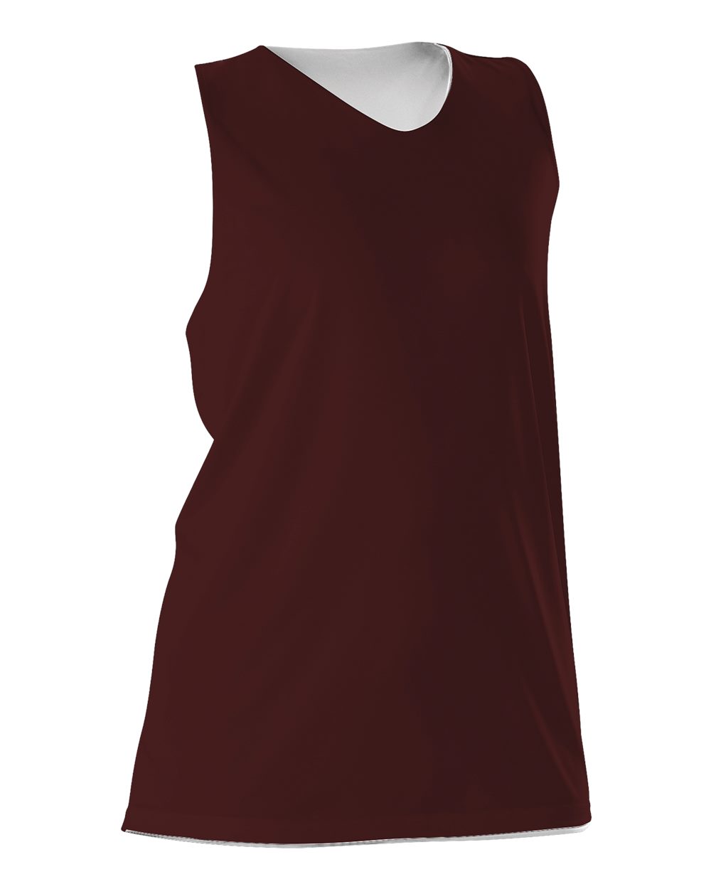 Alleson Athletic Women's Reversible Racerback Tank. 506CRW - Maroon/ White