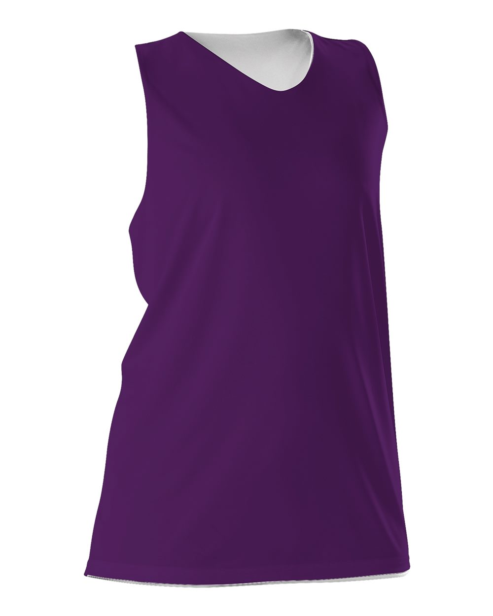 Alleson Athletic Women's Reversible Racerback Tank. 506CRW - Purple/ White