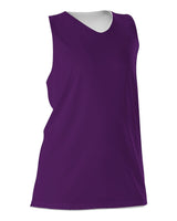 Alleson Athletic Women's Reversible Racerback Tank. 506CRW - Purple/ White