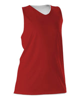 Alleson Athletic Women's Reversible Racerback Tank. 506CRW - Red/ White