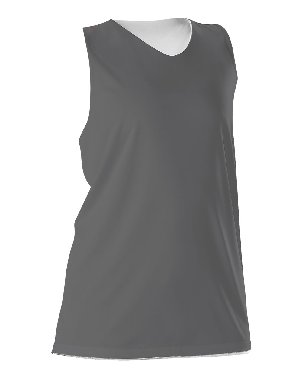 Alleson Athletic Women's Reversible Racerback Tank. 506CRW - Charcoal/ White
