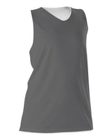 Alleson Athletic Women's Reversible Racerback Tank. 506CRW - Charcoal/ White