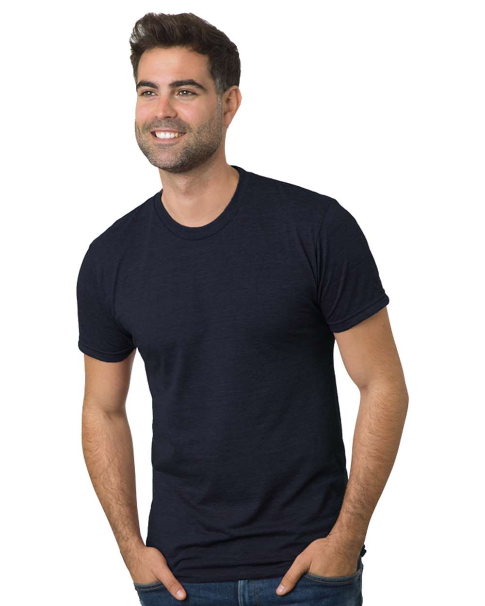 Bayside Unisex USA-Made Triblend T-Shirt. 5710 - Tri Midnight