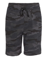 Independent Trading Co. Men's Midweight Fleece Shorts. IND20SRT - Black Camo