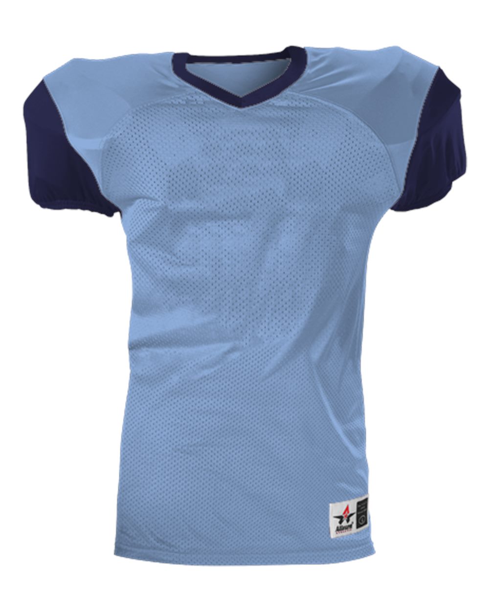 Alleson Athletic Youth Pro Game Football Jersey. 751Y - Columbia Blue/ Navy