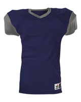 Alleson Athletic Youth Pro Game Football Jersey. 751Y - Navy/ Silver