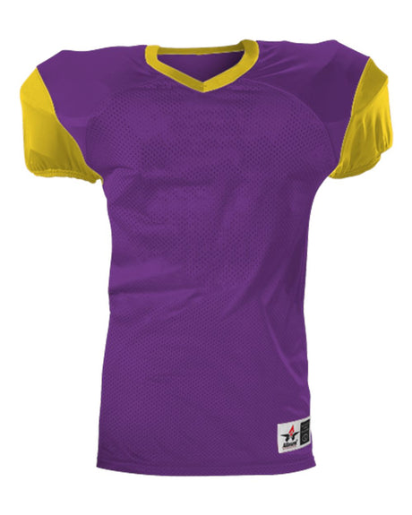 Alleson Athletic Youth Pro Game Football Jersey. 751Y - Purple/ Gold