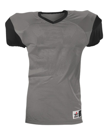 Alleson Athletic Youth Pro Game Football Jersey. 751Y - Silver/ Black