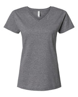 LAT Women's Fine Jersey V-Neck Tee. 3507 - Granite Heather