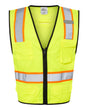 Kishigo Unisex 6 Pocket Contrast Class 2 Vest. 1580-1581 - Lime