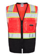 Kishigo Unisex Premium Black Series® Black Bottom Class 2 Vest. 1515-1516 - Fluorescent Red (1715)