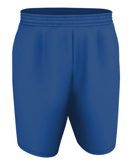 Alleson Athletic Men's Blank Game Shorts. A205BA - Royal/ White