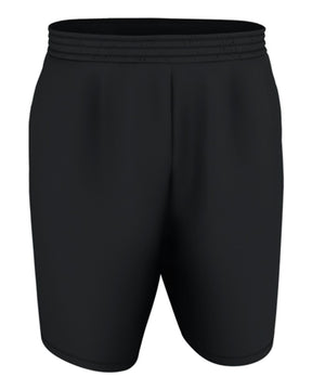 Alleson Athletic Youth Blank Game Shorts. A205BY - Black/ Red