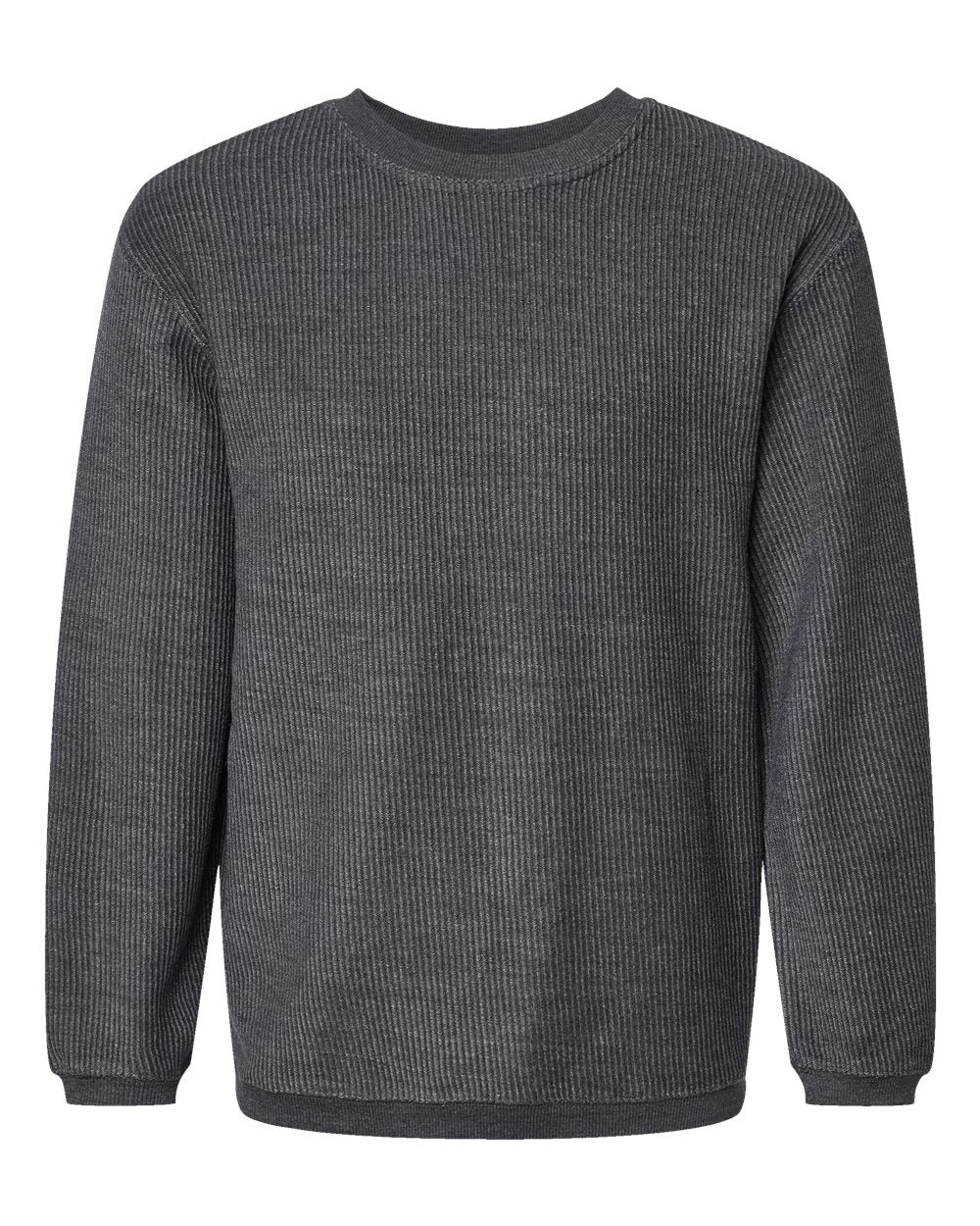 MV Sport Unisex Corded Crewneck Sweatshirt. 19179 - Charcoal